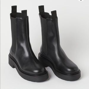 H&M Chunky Leather Boots